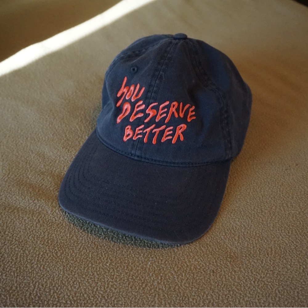 Emma Atterbury “You Deserve Better” hat

https://www.emmaatterbury.com/